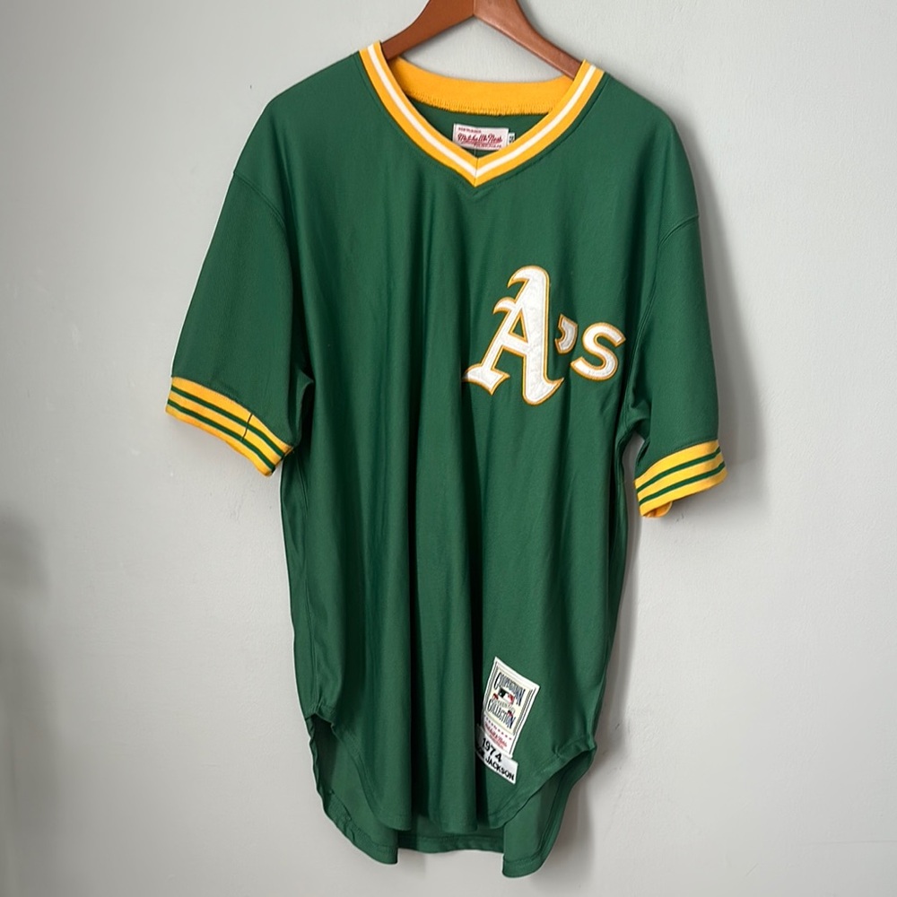 Authentic Mitchell & Ness MLB Oakland Athletics Reggie Jackson Baseball Jersey